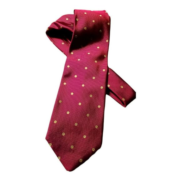 Brooks Brothers Other - Vtg Brooks Brothers Makers 100%Silk Tie Made in USA 58" Lg 3.75" W Burg Tan Dot